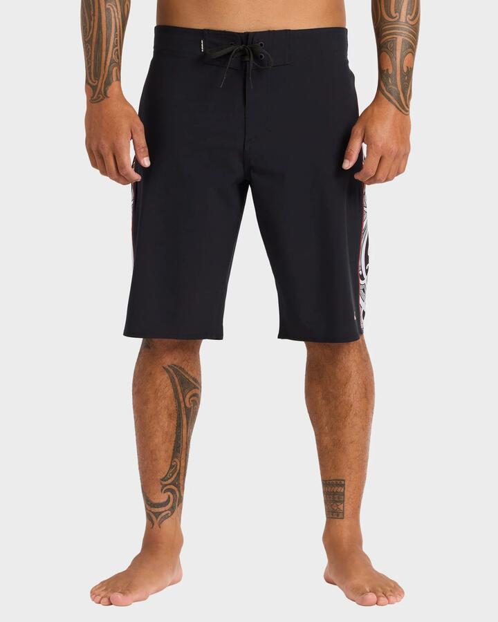 Image of Swimwear. Product name - Quiksilver Mens Takarangi 20" Boardshorts Black in Black colour by brand - Quiksilver