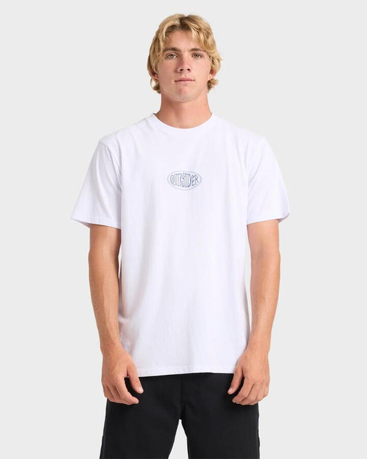 Image of T-Shirts. Product name - Quiksilver Mens Hypnosis T-Shirt White in White colour by brand - Quiksilver