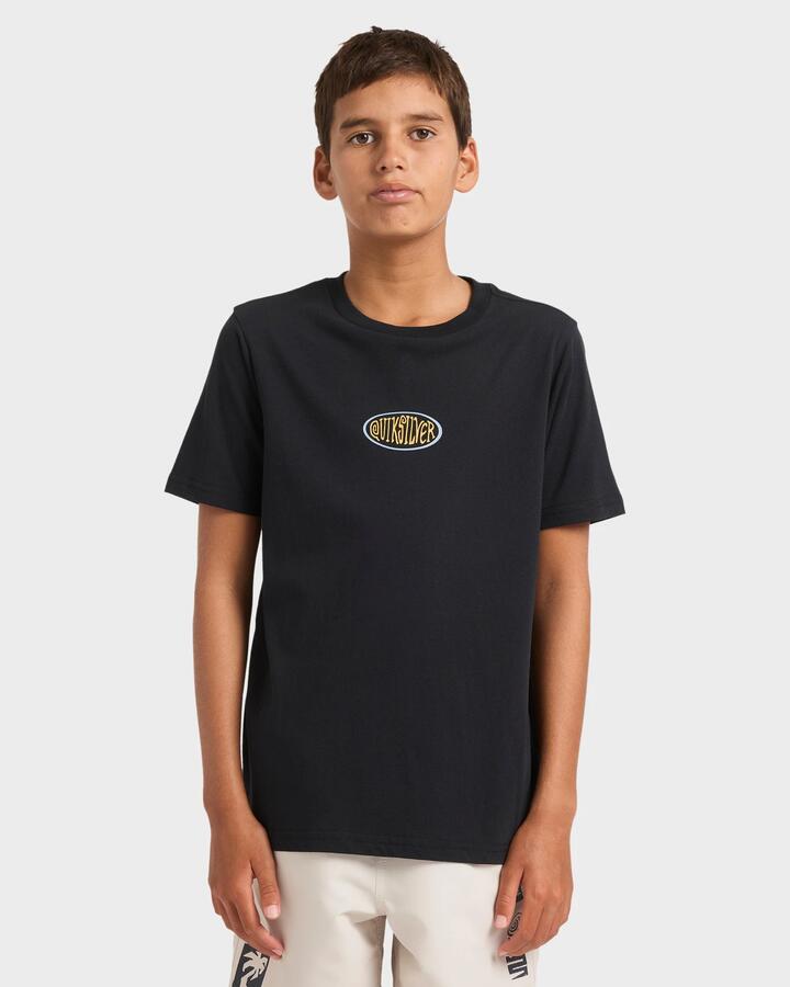Image of T-Shirts. Product name - Quiksilver Boys 8-16 Hypnosis T-Shirt Black in Black colour by brand - Quiksilver