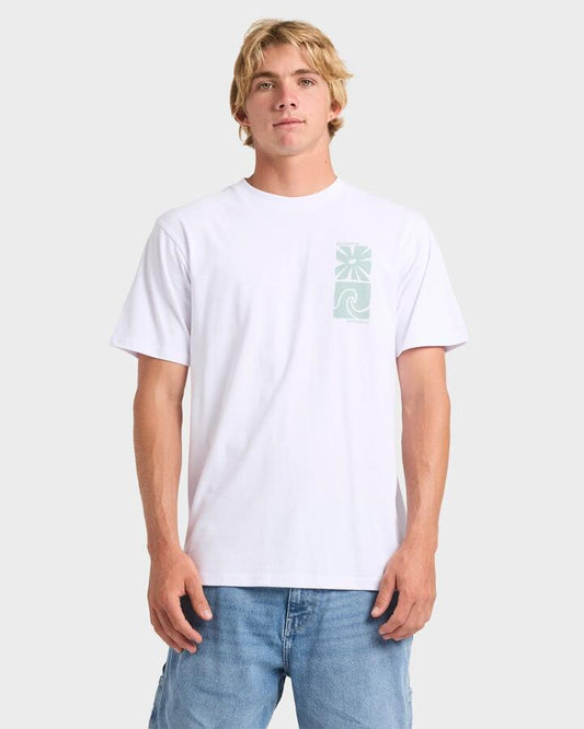 Image of T-Shirts. Productname: Quiksilver Mens Hazey Days T-Shirt White - in White colour by brand - Quiksilver