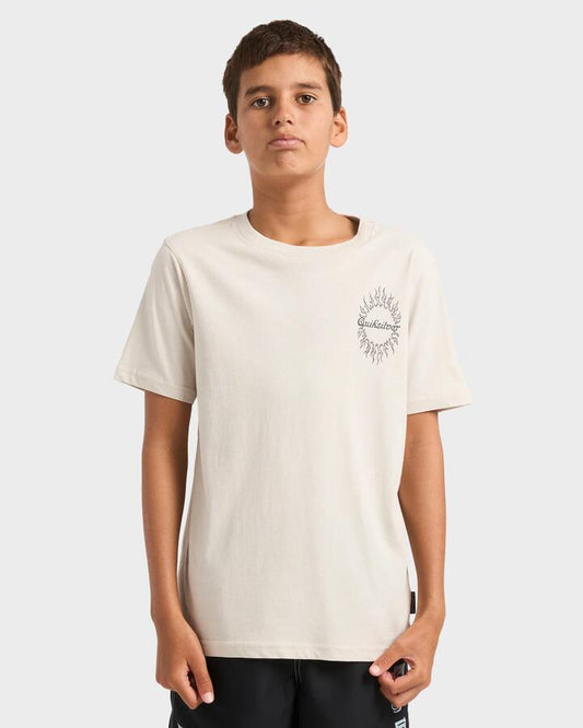 Image of T-Shirts. Product name - Quiksilver Boys 8-16 Interconnect T-Shirt Moonstruck in Moonstruck colour by brand - Quiksilver