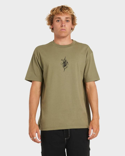 Image of T-Shirts. Productname: RVCA Mens Hawaii Squadron T-Shirt Army - in Army colour by brand - RVCA