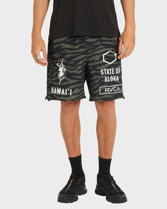 Image of Accessories. Productname: RVCA - Mens Hawaii 17" Walkshorts - Fatigue - in Fatigue colour by brand - RVCA
