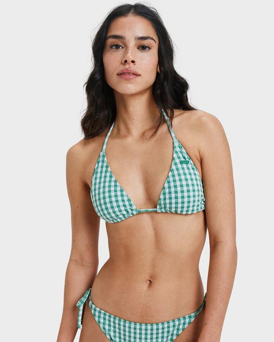 Image of Swimwear. Product name - Roxy Womens Kiawe Bikini Top Deep Grass Green in Deep Grass Green colour by brand - Roxy
