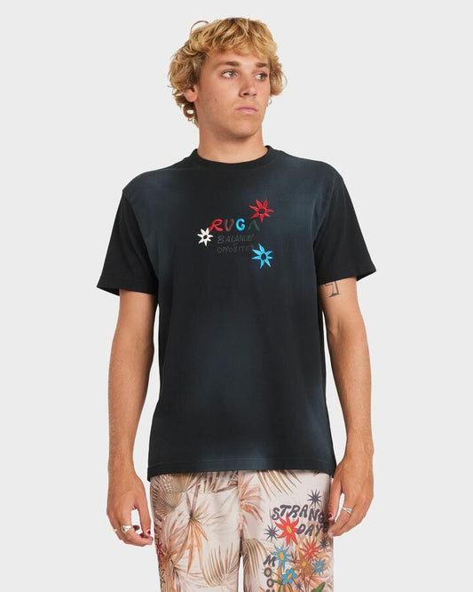 Image of T-Shirts. Productname: RVCA Mens Mel G Balance T-Shirt Black - in Black colour by brand - RVCA