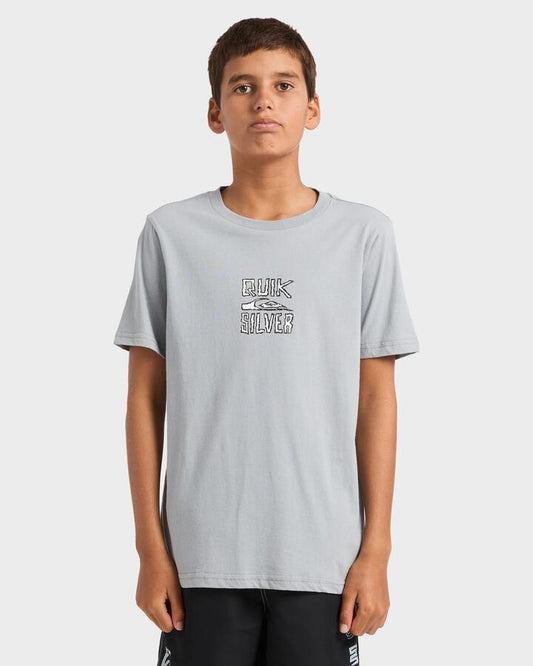 Image of T-Shirts. Product name - Quiksilver Boys 8-16 Lo Res T-Shirt Quarry in Quarry colour by brand - Quiksilver
