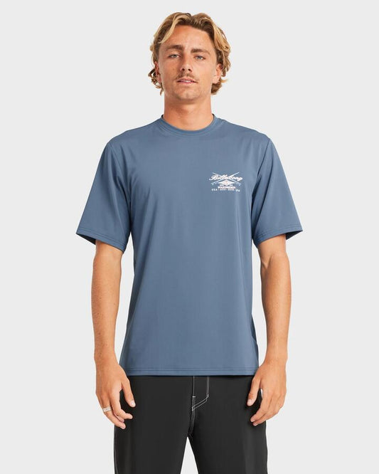 Image of T-Shirts. Product name - Billabong Mens Crossboards Surf T-Shirt Real Teal in Real Teal colour by brand - Billabong