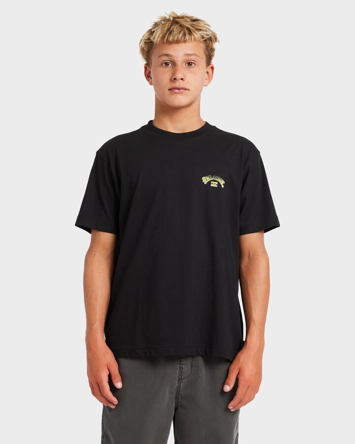 Image of T-Shirts. Product name - Billabong Boys 8-16 Wax Arch T-Shirt Black - in Black colour by brand - Billabong