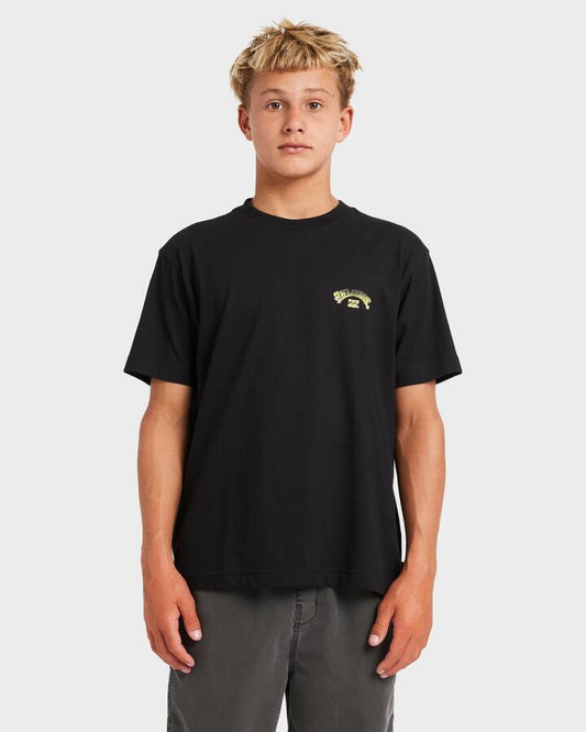 Image of T-Shirts. Product name - Billabong Boys 8-16 Wax Arch T-Shirt Black in Black colour by brand - Billabong