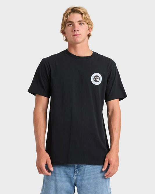Image of T-Shirts. Productname: Quiksilver Mens Clicker Mate T-Shirt Black - in Black colour by brand - Quiksilver