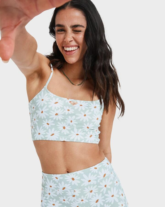 Image of Swimwear. Product name - Roxy Womens Dream Floral Tank Bikini Top Laurel Green Dream Big Floral in Laurel Green Dream Big Floral colour by brand - Roxy