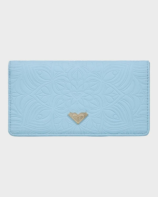 Image of Wallets & Money Clips. Productname: Roxy - Womens Crazy Wave Leather Wallet - Plume Blue - in Plume Blue colour by brand - Roxy