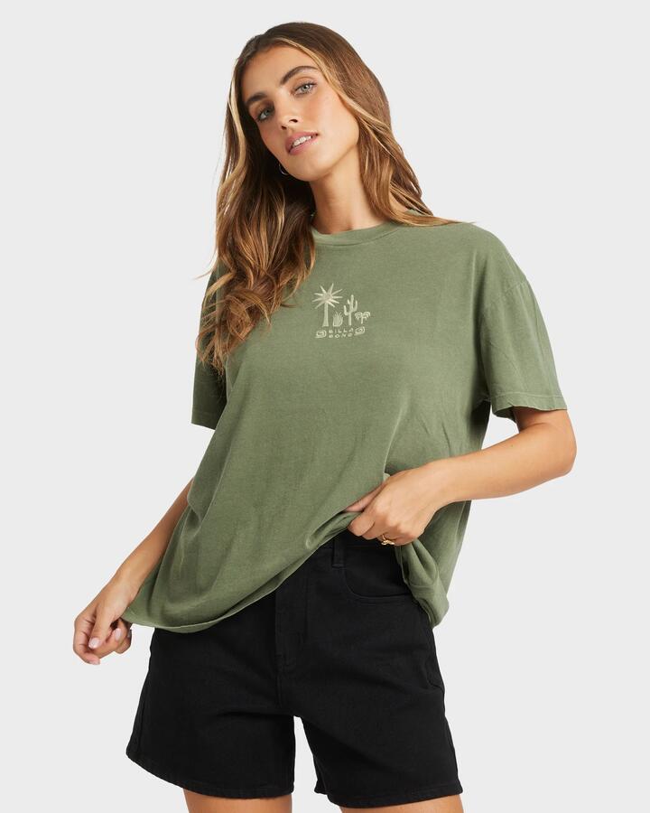 Image of T-Shirts. Product name - Billabong Womens Garden Keeper T-Shirt Canteen in Canteen colour by brand - Billabong