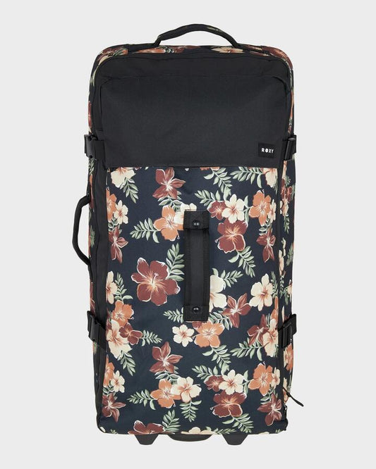 Image of Accessories. Productname: Roxy - Womens Big Souvenir Luggage Roller - Almond Tropical Feels - in Almond Tropical Feels colour by brand - Roxy
