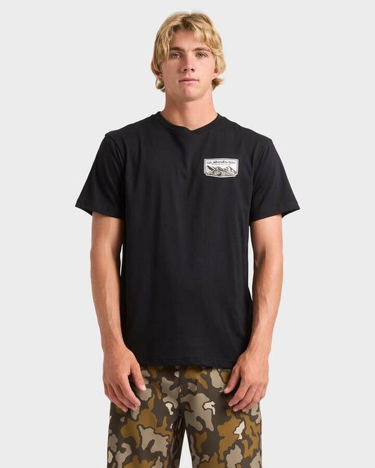 Image of T-Shirts. Productname: Quiksilver Mens Ground Swells T-Shirt Black - in Black colour by brand - Quiksilver