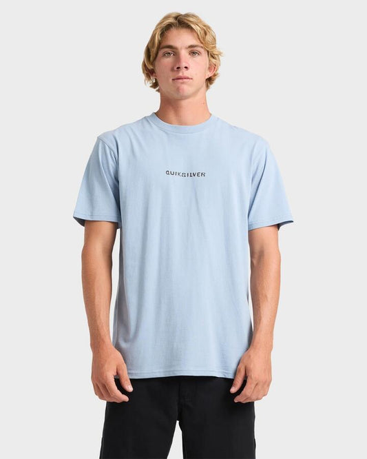 Image of T-Shirts. Productname: Quiksilver Mens Base Connection T-Shirt Ashley Blue - in Ashley Blue colour by brand - Quiksilver