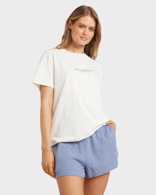 Image of T-Shirts. Product name - Billabong Womens Emerald Island T-Shirt Salt Crystal in Salt Crystal colour by brand - Billabong