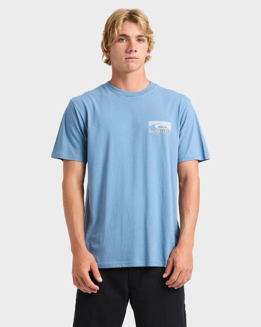 Image of T-Shirts. Product name - Quiksilver Mens Boxed Out T-Shirt Coronet Blue in Coronet Blue colour by brand - Quiksilver