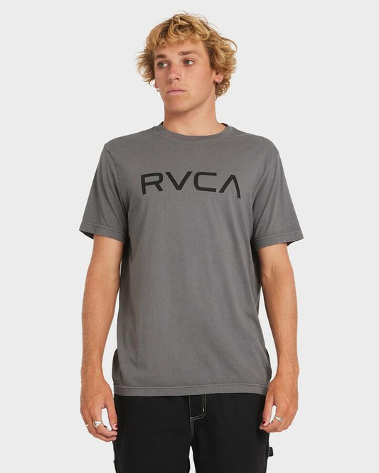 Image of T-Shirts. Productname: RVCA Mens Big Rvca T-Shirt Smoke - in Smoke colour by brand - RVCA