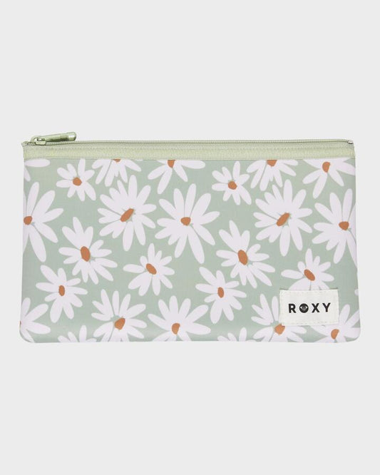 Image of Accessories. Productname: Roxy Beach Companion Pencil Case Laurel Green Dream Big Floral - in Laurel Green Dream Big Floral colour by brand - Roxy