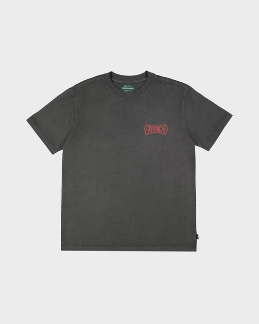 Image of T-Shirts. Product name - RVCA Mens Meric T-Shirt Pirate Black in Pirate Black colour by brand - RVCA