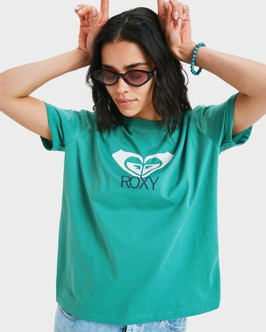 Image of T-Shirts. Productname: Roxy Womens Ocean Road Art T-Shirt Deep Grass Green - in Deep Grass Green colour by brand - Roxy