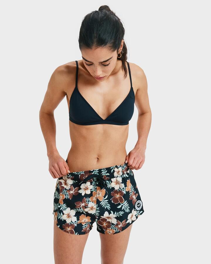Image of Swimwear. Product name - Roxy Womens No Bad Waves Boardshorts Almond Tropical Feels in Almond Tropical Feels colour by brand - Roxy