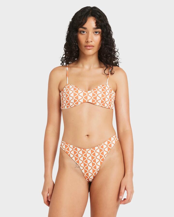 Image of Swimwear. Productname: RVCA Womens Mind Map Reversible Skimpy Bikini Bottom Antique White - in Antique White colour by brand - RVCA