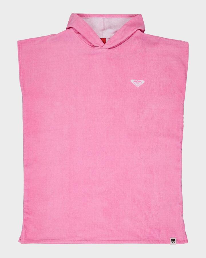 Image of Accessories. Productname: Roxy Girls 8-16 Sunny Joy Hooded Towel Bonbon - in Bonbon colour by brand - Roxy