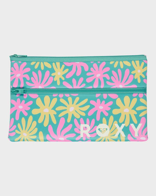 Image of Accessories. Productname: Roxy - White Shoulder Pencil Case - Coastal Shade Flipper - in Coastal Shade Flipper colour by brand - Roxy