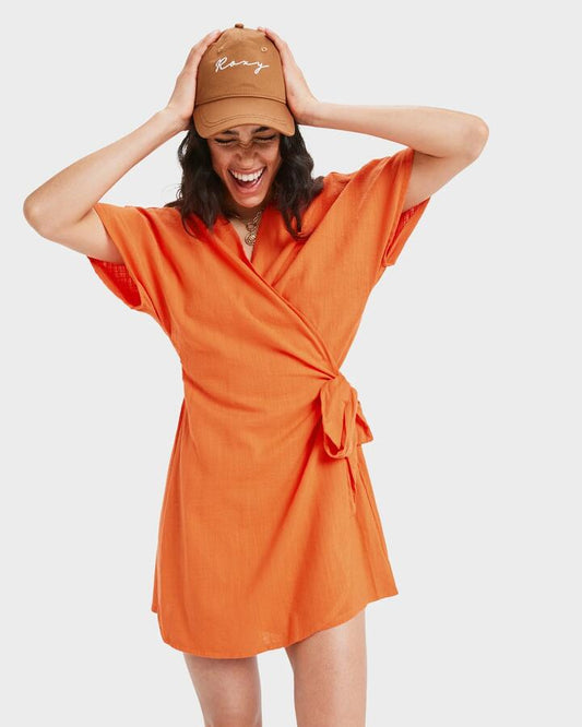 Image of Dresses. Productname: Roxy - Womens Sweetest Solsti Mini Dress - Tigerlily - in Tigerlily colour by brand - Roxy