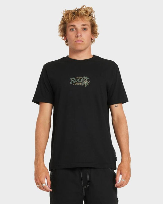 Image of T-Shirts. Productname: RVCA Mens Stingbay T-Shirt Black - in Black colour by brand - RVCA