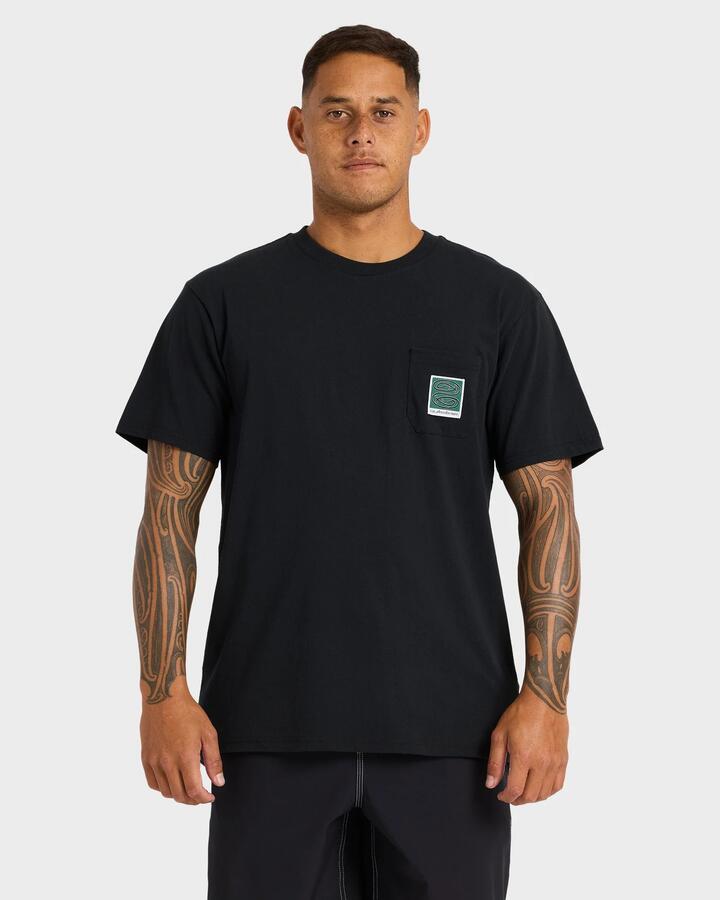 Image of T-Shirts. Product name - Quiksilver Mens Tuna-Heke T-Shirt Black in Black colour by brand - Quiksilver