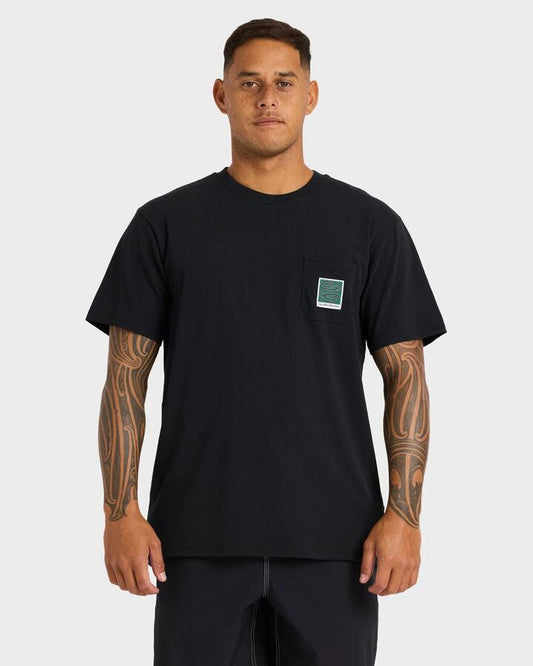 Image of T-Shirts. Product name - Quiksilver Mens Tuna-Heke T-Shirt Black in Black colour by brand - Quiksilver