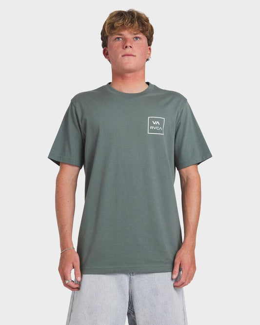 Image of T-Shirts. Productname: RVCA Mens Va All The Ways T-Shirt Balsam Green - in Balsam Green colour by brand - RVCA