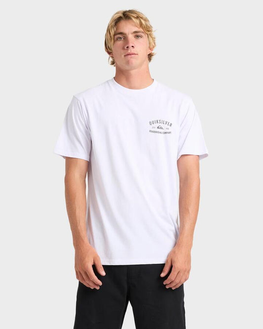 Image of T-Shirts. Productname: Quiksilver Mens Tail Fin T-Shirt White - in White colour by brand - Quiksilver