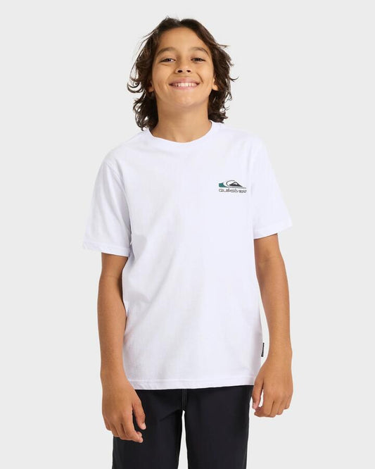 Image of T-Shirts. Productname: Quiksilver Boys 8-16 Tohu T-Shirt White - in White colour by brand - Quiksilver