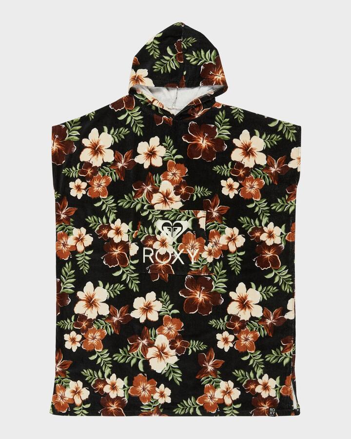 Image of Accessories. Productname: Roxy - Womens Stay Magical Printed Hooded Towel - Almond Tropical Feels - in Almond Tropical Feels colour by brand - Roxy