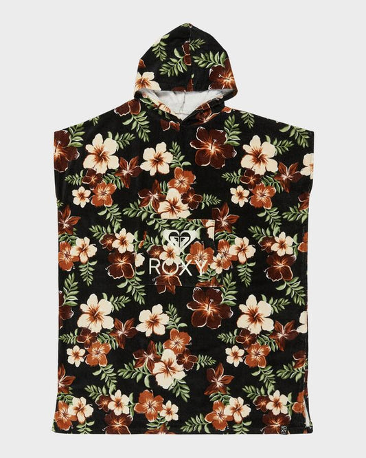 Image of Accessories. Productname: Roxy - Womens Stay Magical Printed Hooded Towel - Almond Tropical Feels - in Almond Tropical Feels colour by brand - Roxy