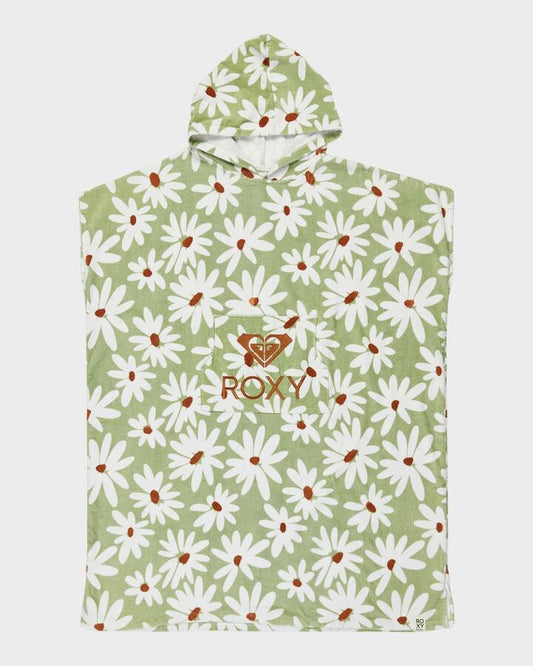 Image of Towels. Productname: Roxy Womens Stay Magical Printed Hooded Towel Laurel Green Dream Big Floral - in Laurel Green Dream Big Floral colour by brand - Roxy