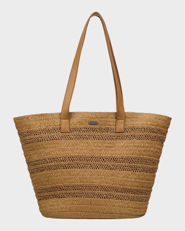Image of Bags. Productname: Roxy - Straw Addiction Tote Bag - Natural - in Natural colour by brand - Roxy