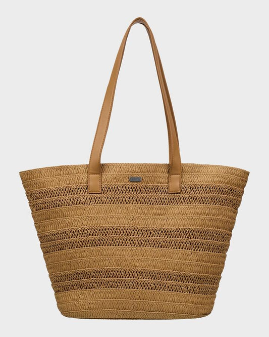 Image of Bags. Productname: Roxy - Straw Addiction Tote Bag - Natural - in Natural colour by brand - Roxy