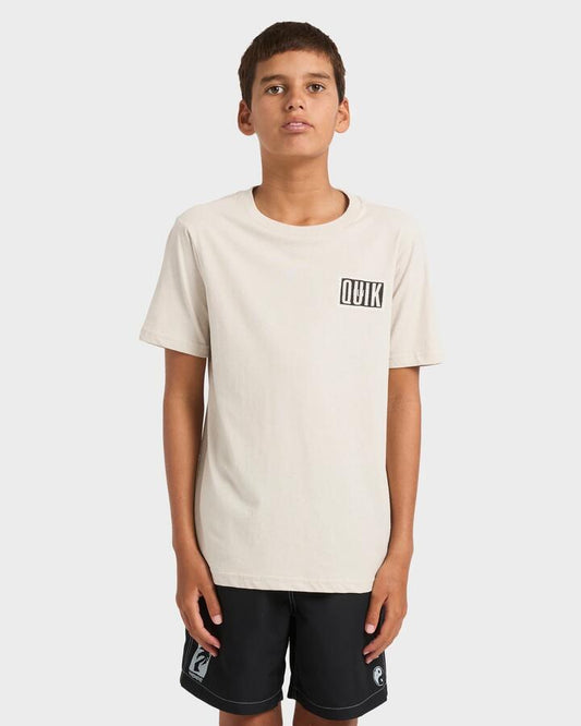 Image of T-Shirts. Product name - Quiksilver Boys 8-16 Static Box T-Shirt Moonstruck in Moonstruck colour by brand - Quiksilver