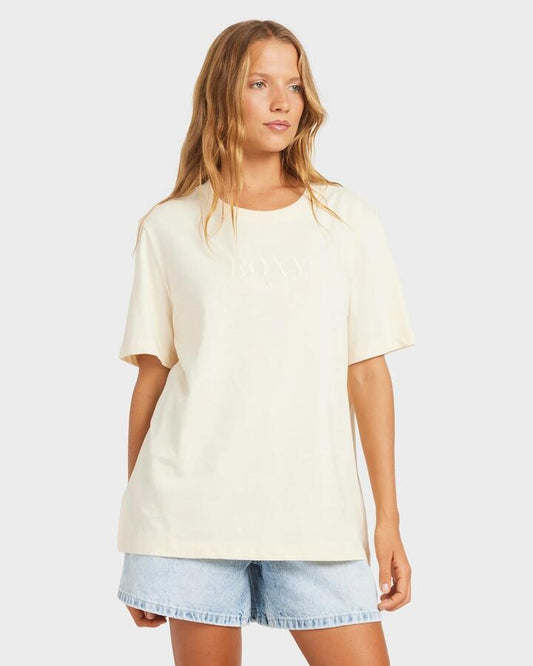 Image of T-Shirts. Productname: Roxy Womens Sweet Life T-Shirt Parchment - in Parchment colour by brand - Roxy