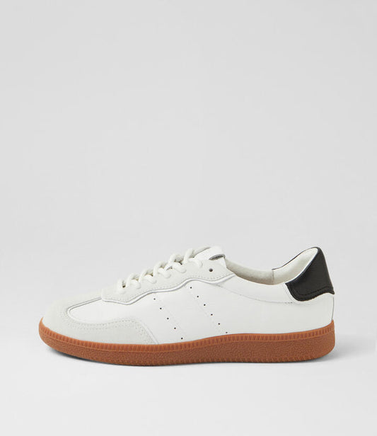 Image of Sneakers. Productname: Danssing White Black Suede Leather Sneakers in WHITE-BLACK colour by brand - MOLLINI