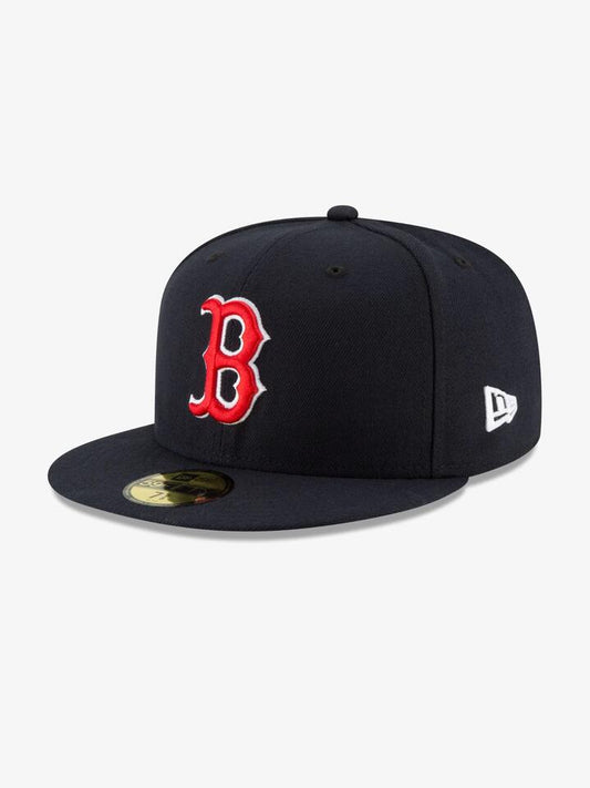 Image of Hats. Productname: New Era 59FIFTY Boston Red Sox Cap in Navy colour by brand - New Era