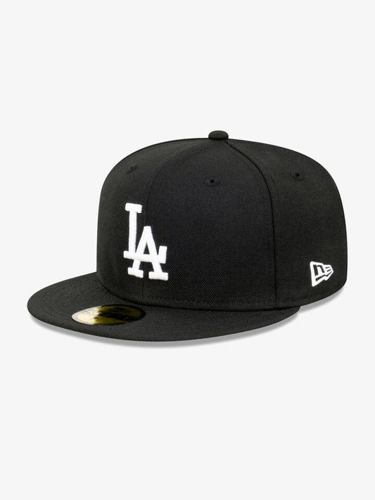 Image of Hats. Productname: New Era 59FIFTY LA Dodgers Cap in Black colour by brand - New Era