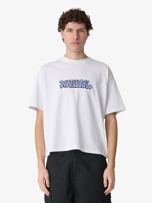 Image of a model wearing Tops. Productname: Xlarge Graffiti Gorilla Fit Tee in White colour by brand - Xlarge