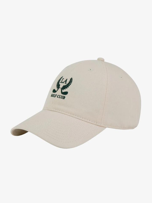 Image of Hats. Productname: West Hollywood Sweat Club LA Golf Club Ball Park Cap ONE SIZE Ivory in Ivory colour by brand - West Hollywood Sweat Club
