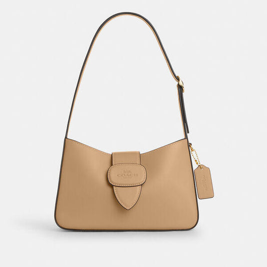 Image of Bags. Productname: Eliza Shoulder Bag in TAN colour by brand - Coach Outlet Australia